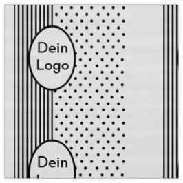 Tecido Streifen Punkte Medaillon für eigenes Logo Initial
