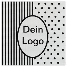 Streifen Punkte Medaillon für eigenes Logo Initial