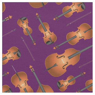 Tecido String Quartet Instrumentos Musical Roxo