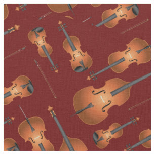 Tecido String Quartet Instruments Musical Red