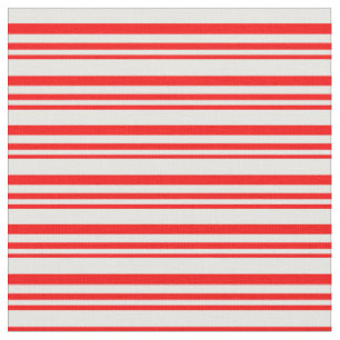 Tecido Stripes de Creme Vermelho e Mint