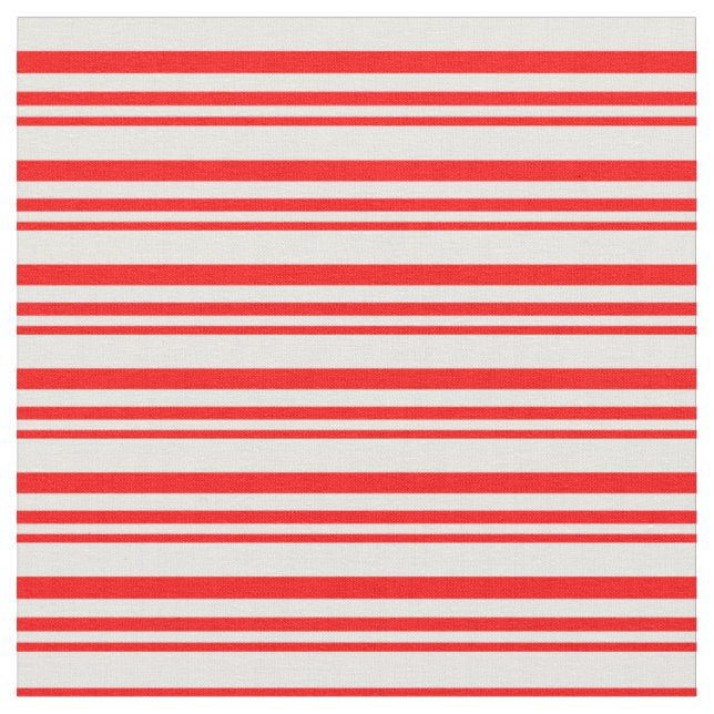 Tecido Stripes de Creme Vermelho e Mint (Detalhe)