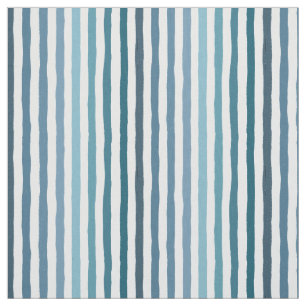 Tecido Stripes desenhadas à mão em tons de azul inspirado