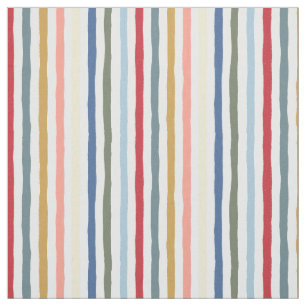 Tecido Stripes desenhadas à mão em tons modernos de Meio 