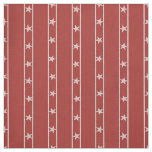 Tecido Stripes e estrelas vermelhas