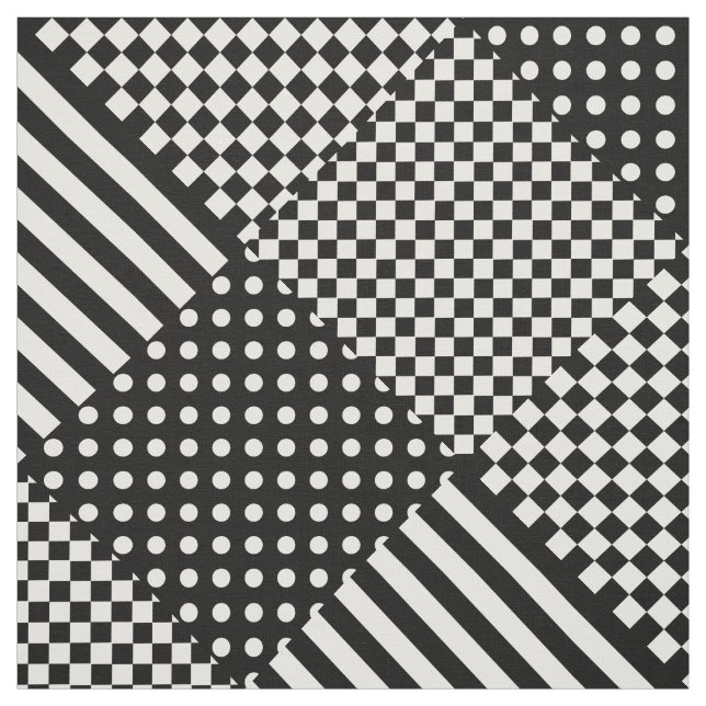 Tecido Stripes Verificar Bolinhas Mistura de Design de de (Modelo)