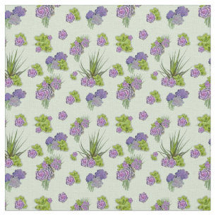 Tecido Sucultivos de Tom Verde-Mar da lavanda