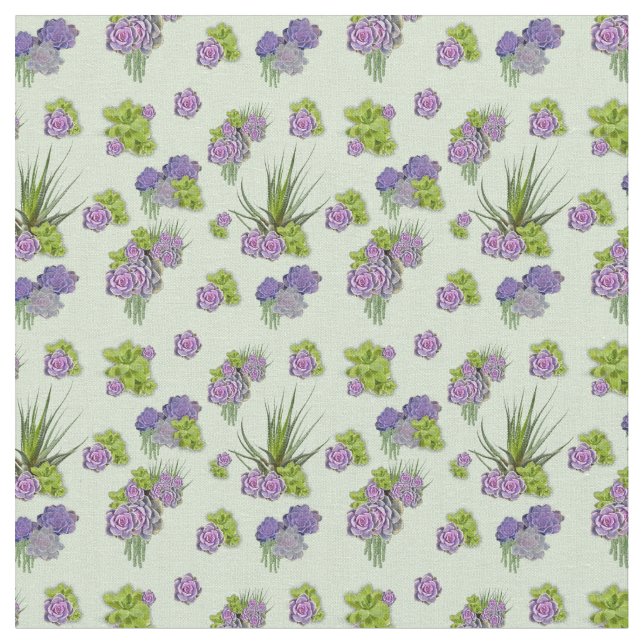 Tecido Sucultivos de Tom Verde-Mar da lavanda (Detalhe)
