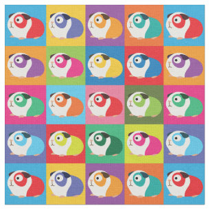 Tecido Suínos pop Art Guiné