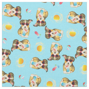 Tecido Summer Pembroke Welsh Corgi