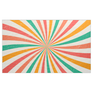 Tecido Sunburst retro do verão colorido