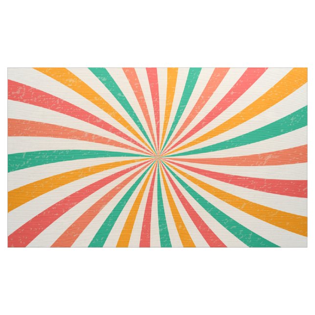 Tecido Sunburst retro do verão colorido (Jarda)
