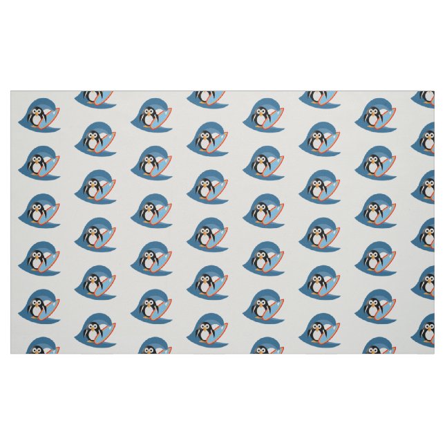 Tecido Surfista de pinguim (Fat Quarter)