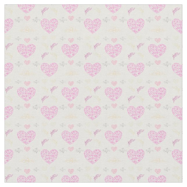 Tecido Sweet romantic valentine heart  (Detalhe)