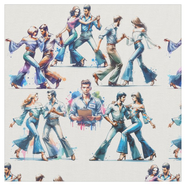 Tecido Swing Dance Competition with Juiz (Detalhe)