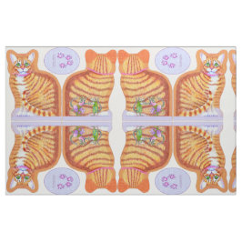 Tecido Tabby Cat com Travesseiro de Rato Dançante