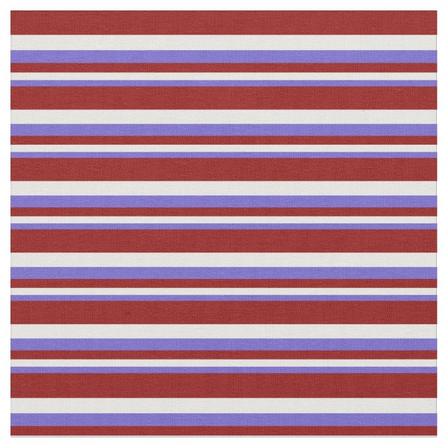 Tecido Tabuleiro Azul, Branco e Vermelho Escuro - Linhas  (Detalhe)