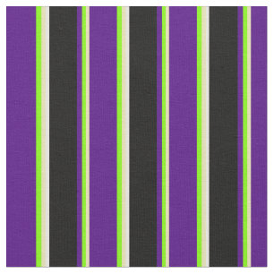 Tecido Tan, Chartreuse, Indigo, Preto e Linhas Brancas