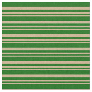 Tecido Tan & Dark Green Stripes