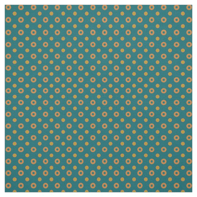 Tecido Tan e Green Quirky Bolinhas no padrão do Teal (Modelo)