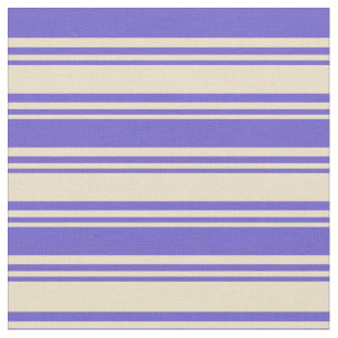 Tecido Tan e Slate Blue Colour Lines
