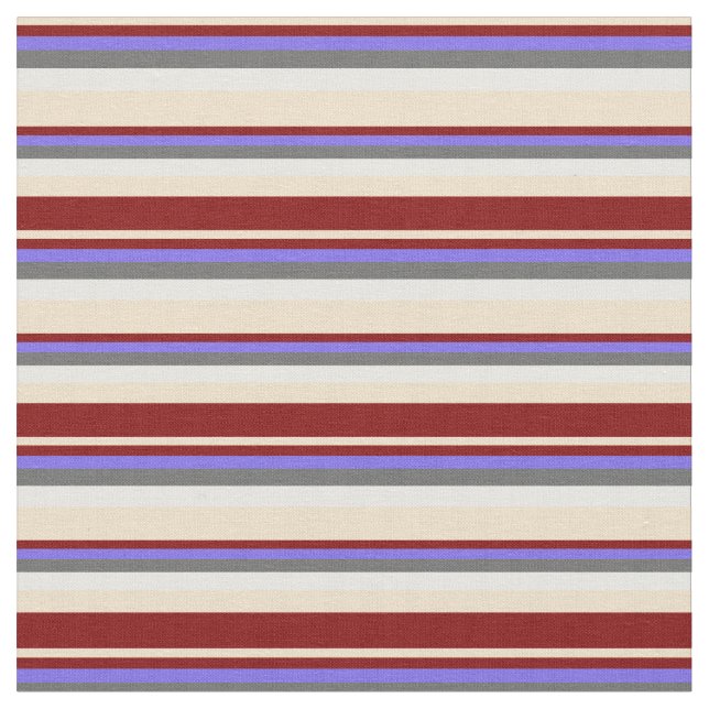 Tecido Tan, Maroon, Azul Secundário Médio, Cinzas Escuras (Detalhe)