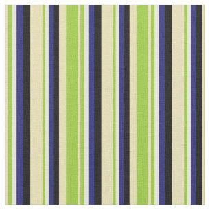 Tecido Tan, Verde, Branco, Azul e Preto da Meia-Noite