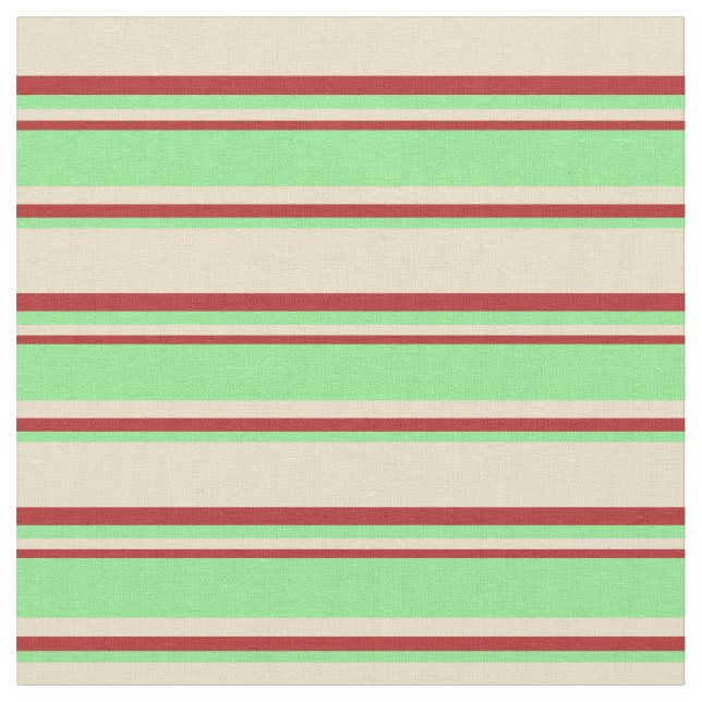 Tecido Tan, Verde Claro e Linhas Vermelhas (Detalhe)