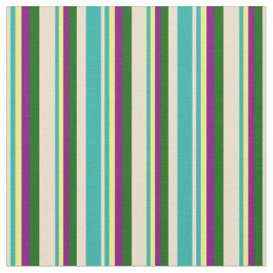 Tecido Tan, Verde-claro-mar, Amarelo, Roxo e Verde-Escuro