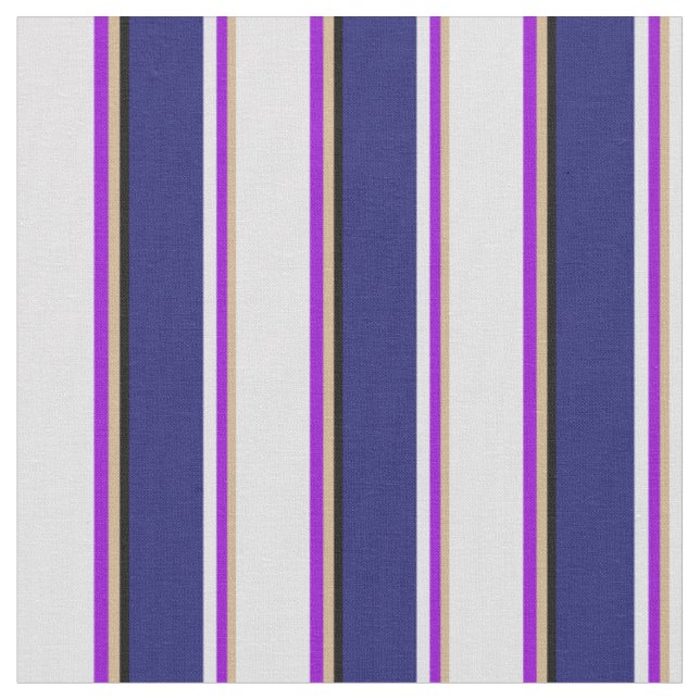 Tecido Tan, Violeta Escuro, Lavanda, Azul e Preto à Meia- (Detalhe)