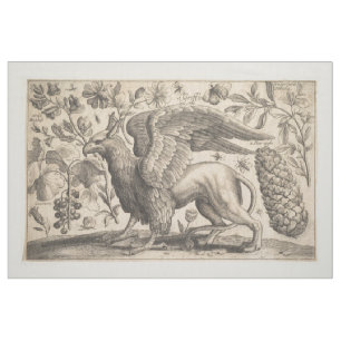 Tecido Tapeçaria da Botânica da mitologia grega do grif
