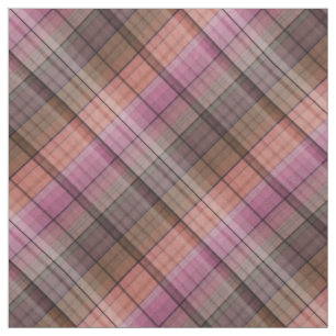 Tecido Tartan castanho-vermelho