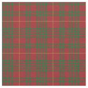 Tecido Tartan Clan MacTavish Xadrez Padrão Vermelho Verde