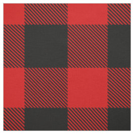 Tecido Tartan de verificação de Buffalo vermelho e preto