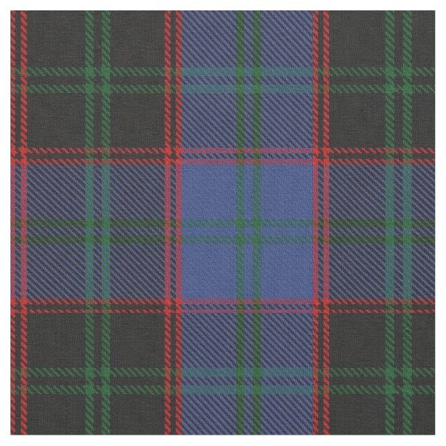 Tecido Tartan escocês verde vermelho Home do preto azul (Detalhe)