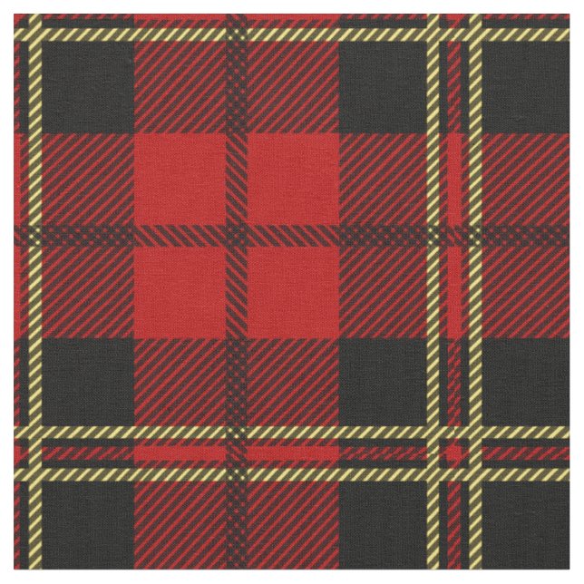 Tecido Tartan escocês vermelho do clã de Brodie (Detalhe)