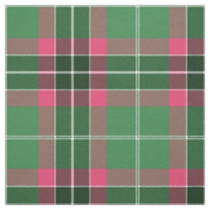 Tecido Tartan verde e rosa