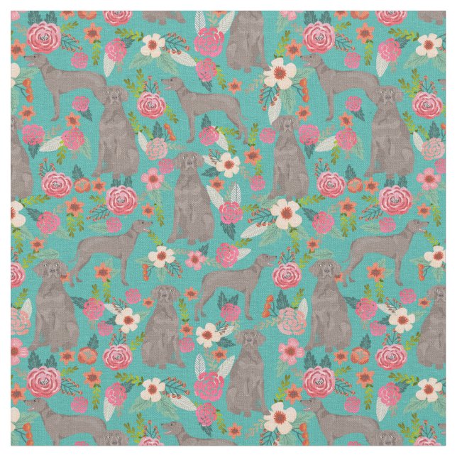 Tecido tartaruga de flores para cães weimaraner (Detalhe)