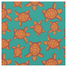 Tartarugas do Mar Havaí Laranja e Azul Padrão