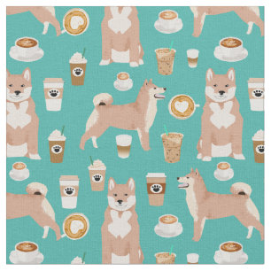 Tecido taruga de café shiba inu