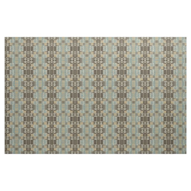Tecido Taupe Castanho Escuro Beige Seafoam (Fat Quarter)