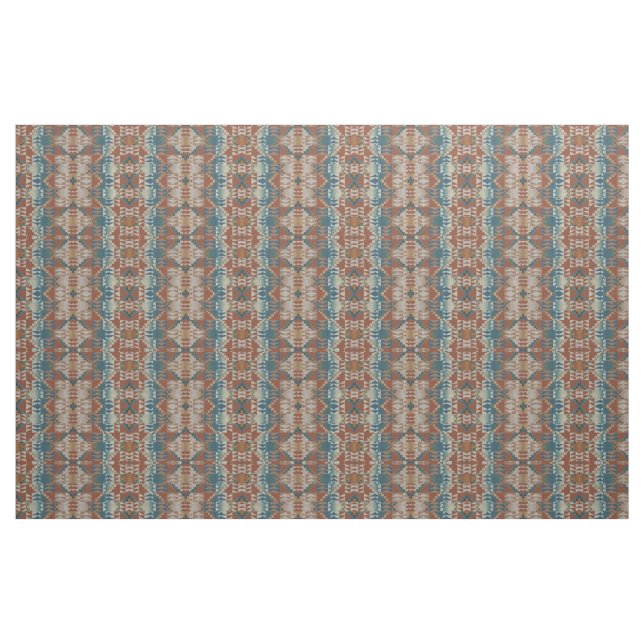Tecido Taupe de Teto Azul Queimado Laranja Castanho Aspec (Fat Quarter)