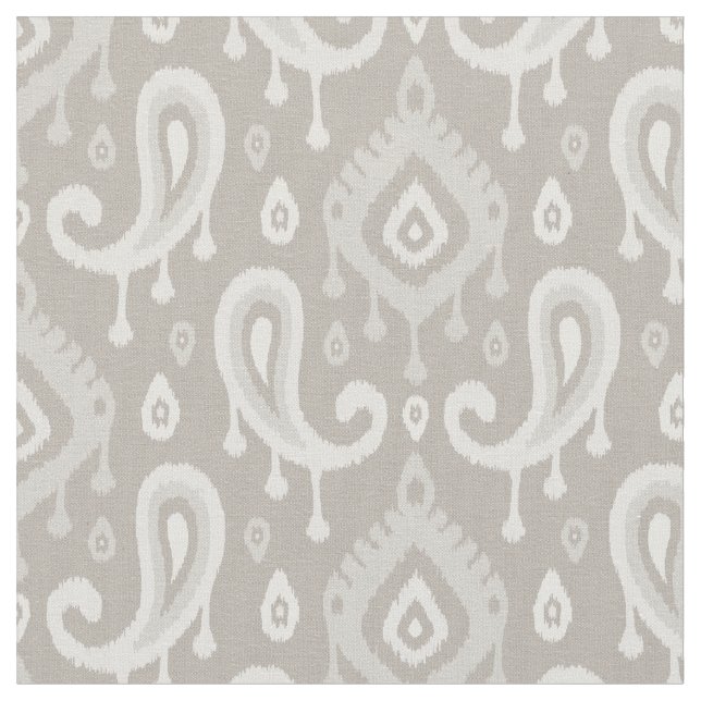Tecido Taupe Ikat Paisley (Detalhe)