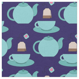 Tecido Tea Cup e Café de Cuta Pote Barista
