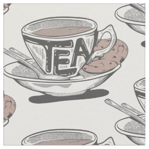 Tecido Teacup e disco