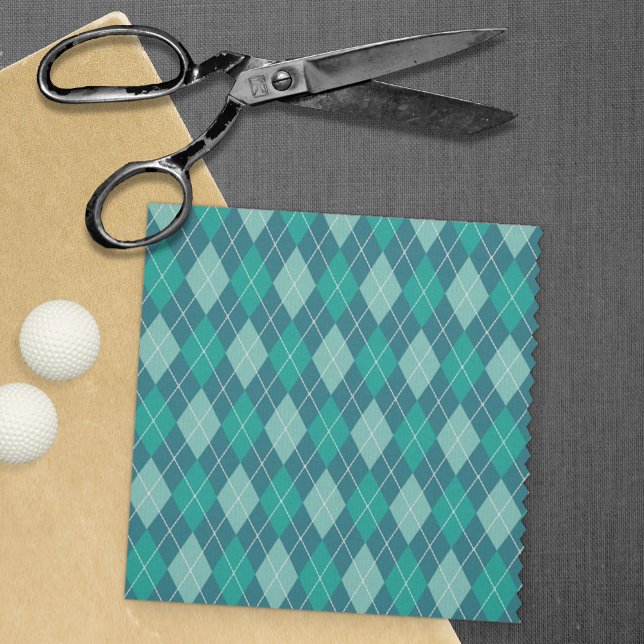 Tecido Teal Argyle Knitting Patterno do Diamante Azul-Ver (Criador carregado)