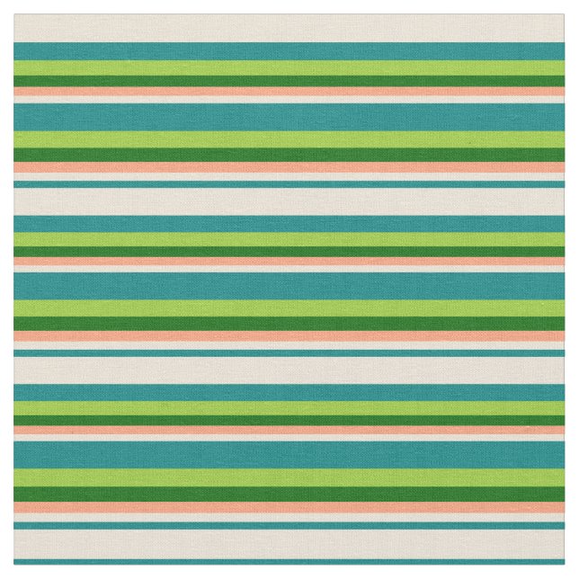 Tecido Teal, Bisque, Salmão Claro, Verde Escuro e Verde (Detalhe)
