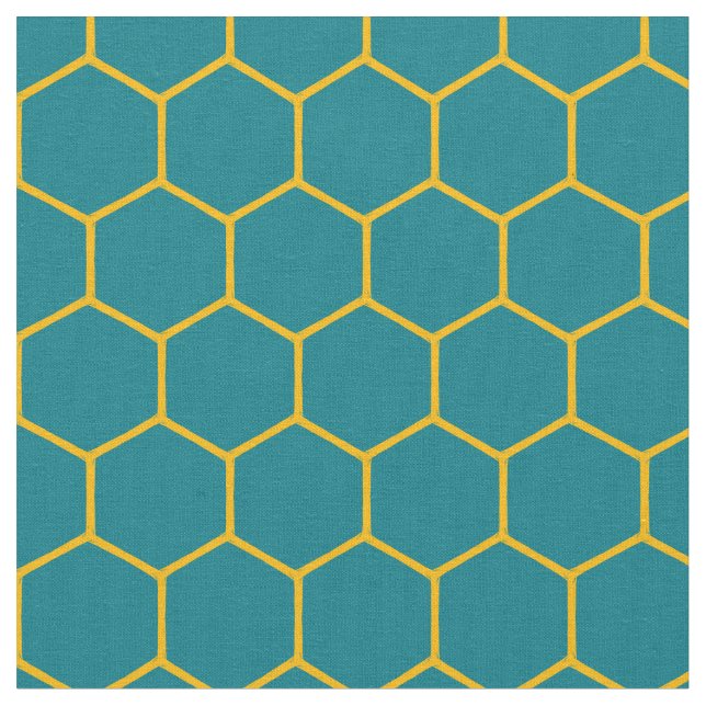 Tecido Teal de Abstrato de Padrão Simples Elegante Honeyc (Detalhe)