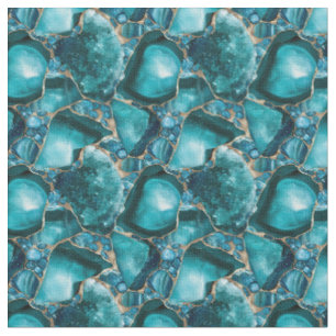 Tecido Teal Gemstones