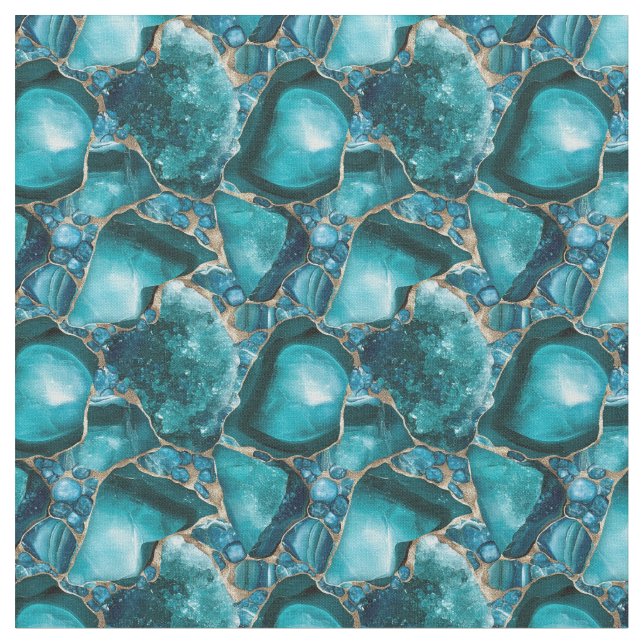 Tecido Teal Gemstones (Detalhe)